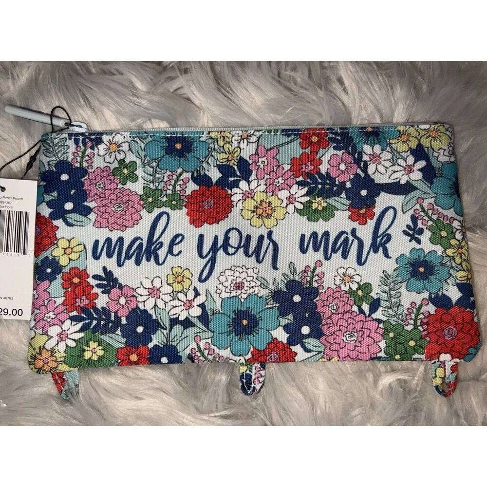 Vera Bradley FAR OUT FLORAL Pencil Case NWT 🏷️